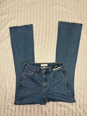 Abercrombie & Fitch Women's Medium Blue Curve Love Tall Bootcut Jeans
